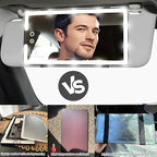 Led Sun Visor Vanity Mirror, Upgraded Large Car Mirrors with Lights, Dimmable Light up Vanity Makeup Mirror for Car,Rechargeable Universal Rear View Visor Mirrors