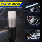 7PCS Car Detailing Brush Kit - Ultra Soft Boars Hair Car Interior Detailing Brushes, Includes 4 Different Brushes, Multi-use for Cleaning Interior or Exterior - Perfect Car Accessory Gift