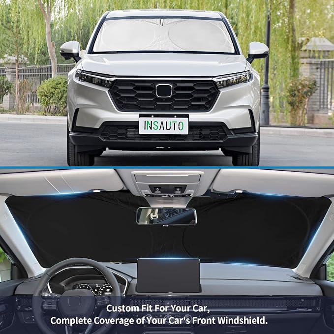 for Rogue Windshield Sun Shade Sunshade Foldable for Nissan Rogue 2014-2020 Windshield Cover Sun Visor Custom Fit for 2021-2023 Nissan Rogue 3rd Gen Accessories Blocks UV Rays Protector