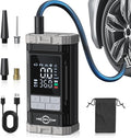 150 PSI Cordless Rechargeable Tire Inflator Portable Air Compressor | Fast Inflation, Digital Gauge, Auto Shutoff, LED Light, One-Click Start, for Car, Motorcycle, Bike, Sports Ball