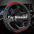 Steering Wheel Cover for Nissan Altima Rogue - Car Steering Wheel Cover for Nissan D Shape(Red-D-Shaped)