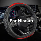 Steering Wheel Cover for Nissan Altima Rogue - Car Steering Wheel Cover for Nissan D Shape(Red-D-Shaped)