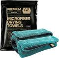 Microfiber Drying Towels (2-Pack) – 1400 GSM Twisted Loop, Large 24"×36" + Medium 16"×24" – Ultra Absorbent, Streak-Free, Scratch-Free Car Drying Towels