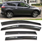 Side Window Visors rain Guards Vent Deflectors Compatible with Toyota RAV4 2013-2018, Vent Deflector Window Rain Guard Sun Shade Visors, Car Accessories 4PCS 94992