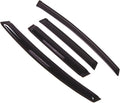 WD2-234 Dark Smoke 4 Pcs Set Window Visor (Outside Mount) Deflector Rain Guard Compatible with 2009-2014 Honda Fit