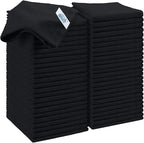 Black Microfiber Cleaning Cloth, 50 Pack Cleaning Towels for Kitchen, Lint Free, Scratch-Free, Highly Absorbent, and Reusable Cleaning Rags for House, Window and Glass, Cars, 11.5 X11.5 inch