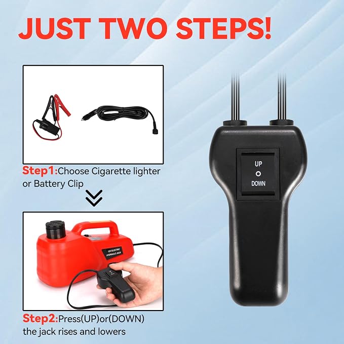 Electric Car Jack 5 Ton 12V Hydraulic Jack Portable Car Lift Floor Jack Stand for Sedans SUV MPV Sedan Truck Change Tires Garage Repair Roadside Emergency Kit