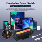 3000W Power Inverter 12v Inverter to 110V DC to AC Converter, 2 x AC Outlets and 2 x 2A USB Car Adapter Power inverters for Vehicles Camping Outdoor Yacht RV