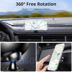 Magnetic Car Phone Holder for Dashboard, 360° Adjustable Strong Magnets Cell Phone Car Mount Compatible with iPhone, Samsung, Android etc.