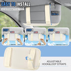 Car Sun Visor Organizer, Tactical Car Accessories with Zipper Storage Pouch, Glasses Clip Card Sleeve Pocket, Multi-Pocket Visor Organizer Fits Most Cars, SUVs, Trucks