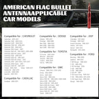 Famobay Stubby Bullet Antenna Car Truck Antenna with Chevy Silverado & GMC Sierra Trucks Heavy Duty Pickup Trucks Accessories（5.5inch Iridescent Color）