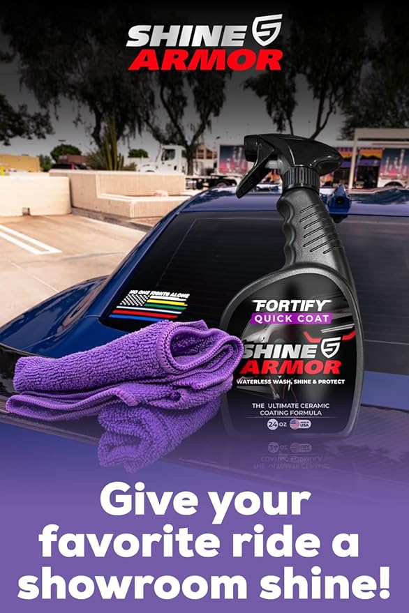Fortify Quick Coat 24oz | 3-in-1 Ceramic Car Wax Waterless Wash | Spray On, Wipe Off in Under 10 Minutes. 6 to 12 Month Ceramic Protection on Paint, Glass, Chrome, Trim & Wheels. Made in USA