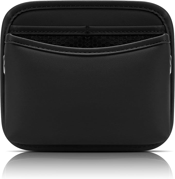 Car Seat Side Pocket Organizer, PU Leather Pouch Bag for Car Seat, Door, Window, Console, Registration Wallet Cards Trash Phone Sunglasses Holder Pocket for Auto