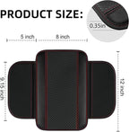 6 PCS Car Steering Wheel Cover Set, Microfiber Leather Steering Wheel Covers Universal 14.5-15 inch, Center Console Cover, Seat Belt Cushion, Cup Holder Coaster, Car Accessories Set Red