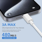 USB to USB C Cable, 2Pack [3FT+6FT] Car Carplay Charging for iPhone 17 Charger Cord, for Apple 17 Air/16/15/Pro/Pro Max/Plus USB A to Type C Cable, for iPad Pro 12.9/11, Air 5th/4th Gen