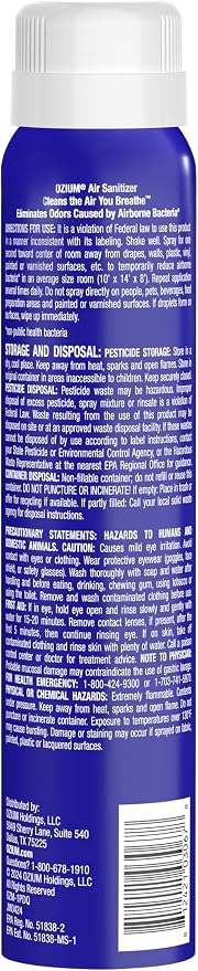 3.5 Oz. Air Sanitizer & Odor Eliminator for Homes, Cars, Offices and More, Original Scent,(Pack of 2), clear