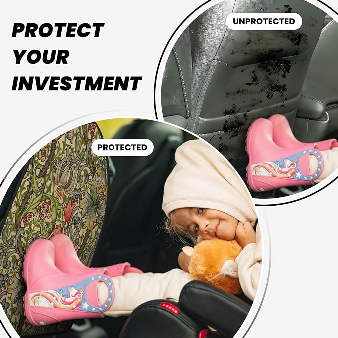 William Morris Car Seat Back Kick Protectors Kick Mats With Storage Pockets For Vehicles To Protect From Dirt Mud Scratches 2 Pack