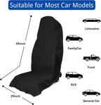 Waterproof Car Seat Cover for Front Seats, Protector for Cars SUVs Trucks, Sweat Towel Seat Covers Bucket for Gym,Workout,Beach,Hiking,Running (Black, 1PC)
