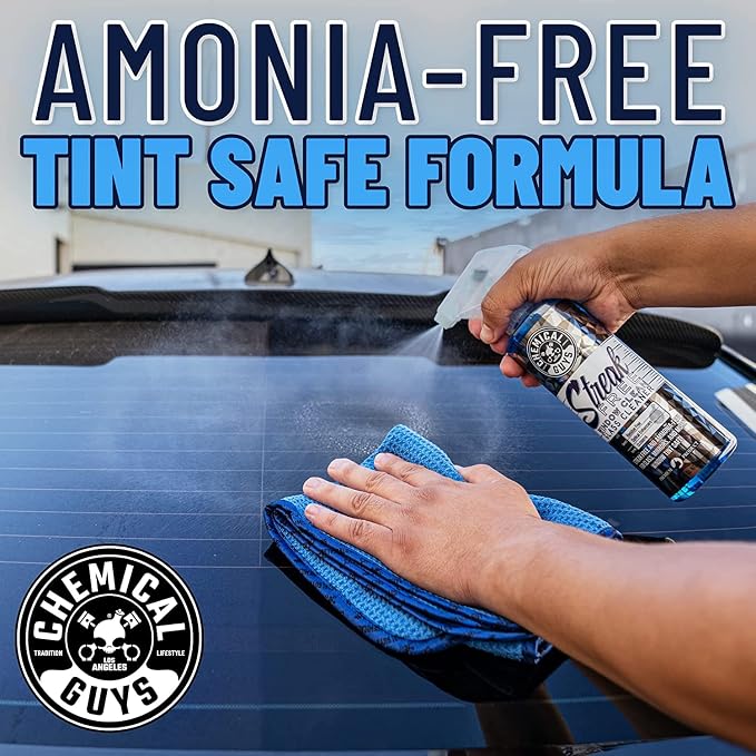 Streak Free Window Cleaner – Ammonia-Free Glass Cleaner for Crystal Clear Clarity, Safe on Tint, Mirrors, Touchscreens, Windshields, and Chrome, 32 fl oz