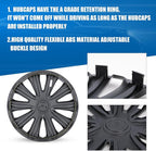 4-Pack 17 Inches Wheel Rim Cover Hubcaps,Redesign Fashion Style Replacement Hubcaps,Car Truck SUV Hub Accessories,Black Lacquer