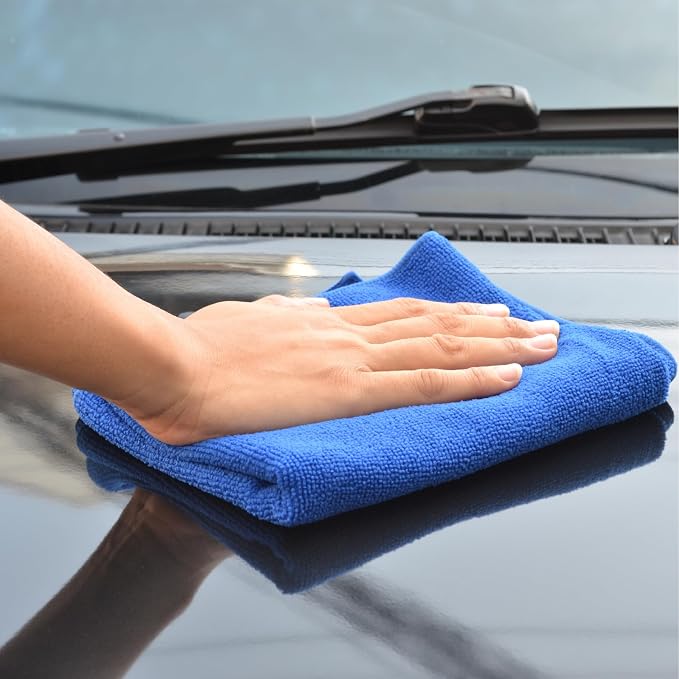Super 2-Pack Microfiber Towels for Auto Detailing, Cleaning & Polishing Cloths for Streak-Free Shine