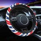 American Flag USA Patriotism Steering Wheel Cover Car Accessories Cute for Women Girls Girly Universal 15 Inch Neoprene Auto Interior Decor Anti Slip Car Truck Protector