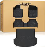 Floor Mats & Cargo Mats Fits for Hyundai Santa Fe 2020 2019 (Not fit 2019 Santa Fe XL) All Weather TPE Custom Fit Floor Liners Car Mats & Trunk Mats Accessories, Black