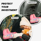 William Morris Forest Animals Raven Fox Peacock Blue Green Floral Car Seat Back Kick Protectors Kick Mats With Storage Pockets For Vehicles To Protect From Dirt Mud Scratches 2 Pack