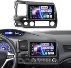 Upgrade 4+64GB Android 13 Car Radio for Honda Civic 2006 2007 2008 2009 2010 2011, 9Inch IPS Touchscreen Stereo for Civic with Carplay Android Auto Mirrorlink in-Dash GPS WiFi Bluetooth SWC