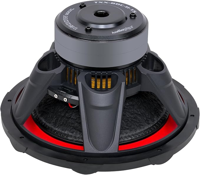 15" Double Stack Composite Cone Subwoofer (TXX-BDC-II-15), Superior Performance, 1800W, 2 Magnets, BASV Voice Coil, Aluminum Basket, Multi-Connect, Non-Press Paper Cone, 2 x 4 Ohms