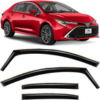 Voron Glass in-Channel Extra Durable Rain Guards for Toyota Corolla 2020-2026 Sedan, Window Deflectors, Vent Window Visors, 4 Pieces - 200674