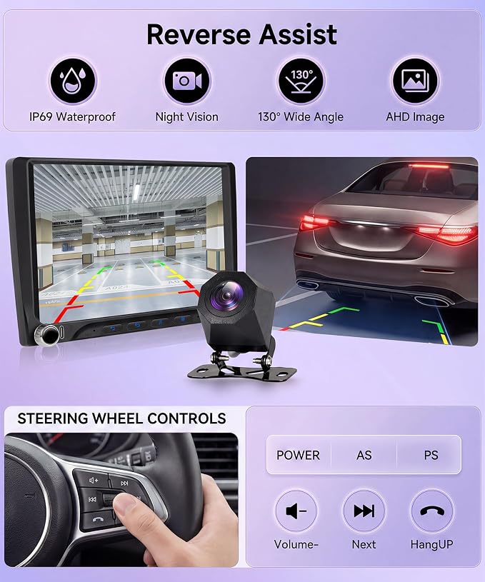 4G+128G Android 15 Car Stereo for Toyota Camry 2000-2006, 9 Inch Incell Touchscreen with Physical Buttons, Wireless CarPlay Android Auto GPS Bluetooth 5G-WiFi EQ SWC Type-C Backup Camera