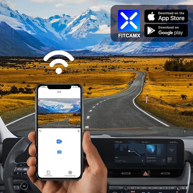 4K Dash Cam Suitable for Hyundai Ioniq 5 2025-2026 (with 7 Vents/HD2-Ni000) & 2025 Ioniq 5 N, OEM Factory Look, UHD 2160P Video, WiFi & APP, Loop Recording, G-Sensor, Plug & Play, 64GB Card