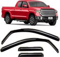 Voron Glass in-Channel Extra Durable Rain Guards for Trucks Toyota Tundra 2007-2021 Double Cab, Window Deflectors, Vent Window Visors, 4 Pieces - 230082