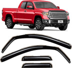 Voron Glass in-Channel Extra Durable Rain Guards for Trucks Toyota Tundra 2007-2021 Double Cab, Window Deflectors, Vent Window Visors, 4 Pieces - 230082