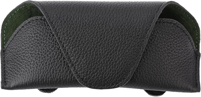 Magnetic Sunglass Holder for Car Visor Clip, Leather Car Glasses Holder, Visor Accessories Eyeglasses Holder Glasses Storage Case (01-Black)