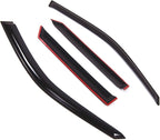 WD2-316 Dark Smoke 4 Pcs Set Window Visor (Outside Mount) Deflector Rain Guard Compatible with 2002-2005 Mazda Protege5