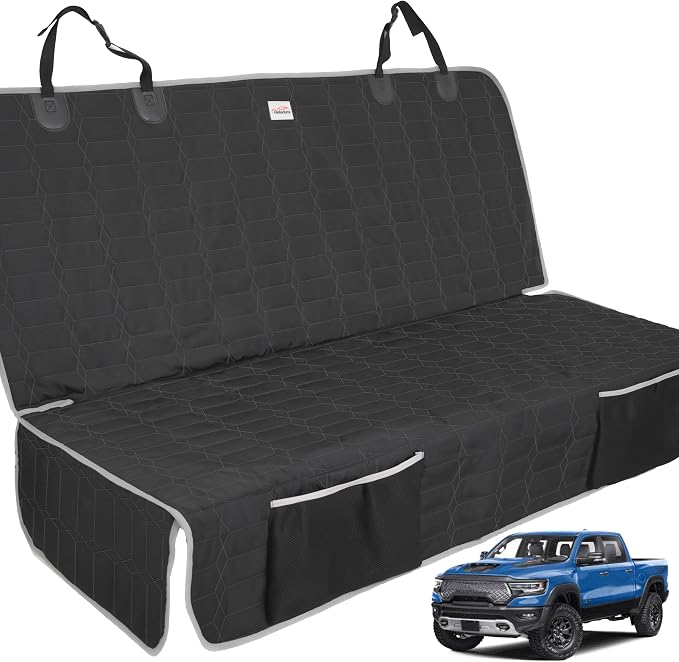Dog Car Seat Cover for Back Seat,Washable Bench Seat Cover for Trucks,Nonslip Back seat Cover Protector for F150/Ram1500/GMC Sierra/Toyota/Chevrolet Silverado,Car Seat Covers for Dogs
