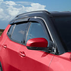 Voron Glass Chrome Trim Tape-on Extra Durable Rain Guards for Jeep Compass 2017-2026, Window Deflectors, Vent Window Visors, 6 Pieces - 100920