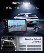4G+64G Car Stereo for Jeep Wrangler JK 2007-2018 Dodge Ram 1500 2008-2012 with Wireless CarPlay Android Auto, 7 Inch Android Car Radio GPS Navigation WiFi SWC Bluetooth FM with Backup Camera