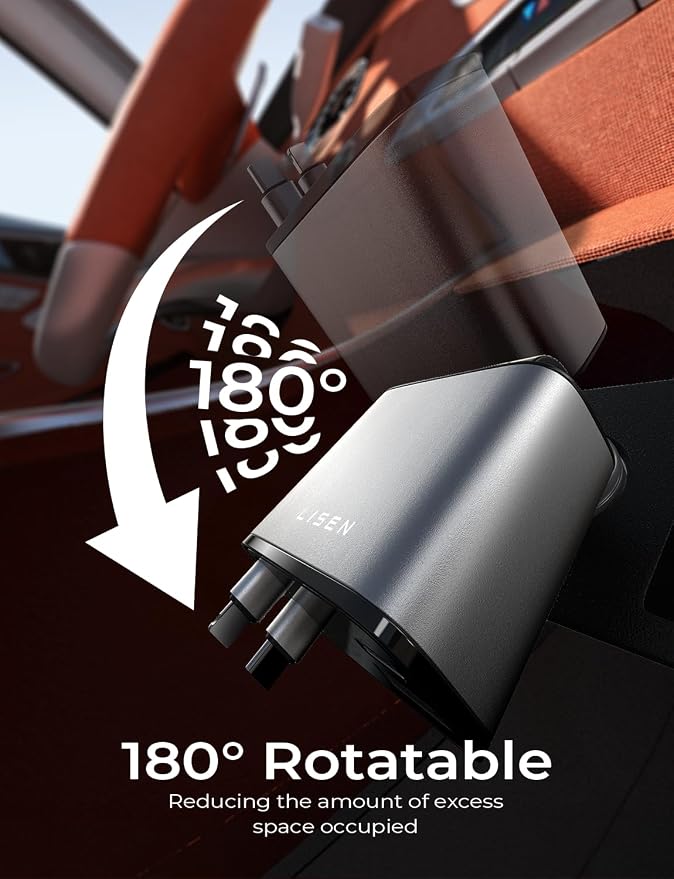 Retractable Car Charger, 84W Car Charger USB C Fast Charger Adapter, Car Accessories for Men Women, Gifts for Fathers Day for Men Dad Husband, for iPhone 17 16 15 14 13 12 Pro Max, Christmas | Multiple Ports Car Charger, Retractable Car Charger F...