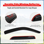 Fit 2001-2012 Ford Escape Slim Style Acrylic Smoke Tinted Window Visors |, 2008-2011 Mazda Tribute, 2005-2011 Mercury Mariner, Sun Rain Guards, Self-Adhesive, Vent Smoke 4Pcs