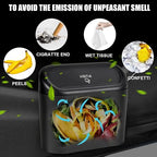 2 Packs Mini Car Trash Can Bin with Lid and 150pcs Trash Bags,Car Trash Can Bin,Car Garbage Trash Can Storage for Front Back Seat Accessories (2)… (1)
