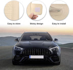 2PCS Small Leather Car Sun Visor Organizer, Multifunctional Auto Visor Document Holder with Sunglasses Clip, Universal Car Interior Organizer for Drving License, Card, Pen (Beige)