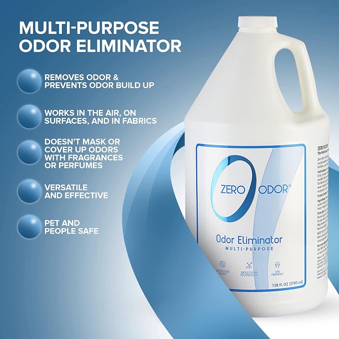 Multi-Purpose Odor Eliminator, Air and Surface Odor Remover for Home, Bathroom, Kitchen, and Closet, Refill, 128 oz