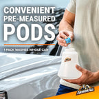 Car Wash Pods, Pre-Measured, Dissolvable Pods of Super-Concentrated Car Wash Soap, 18 Easy-to-Use