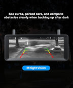 Wireless RV Backup Camera: 30Min Plug and Play Setup, Smooth Live View Even Past 60ft, 7.2" 1080P DVR Monitor, Super IR Night Vision Back up Camera Works with Pre-Wired RV, 5th Wheel, Trailer