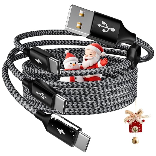 Multi Charging Cable,USB C Splitter Cable,3 in 1 Charging Cord with 3 Type-C Port for iPhone 16 15 Pro Max Galaxy S23 S22 S10 Note 20 Cell Phones Tablets and More,1Pack 5FT