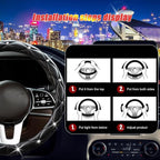Steering Wheel Cover, Auto Cute PU Diamond Bling Breathable Soft Comfort Leather Car Interior Accessories Sparkly Fit Most O-Shaped Steering Wheels for Women Men (Black-Bling)