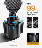 Cup Holder Phone Holder for Car Phone Holder Cup Holder Phone Mount【Ultra Stable & Never Shake】Phone Holders for Your Car Cupholder Cell Phone Car Mount for iPhone 17 16 All 4"-7" Smartphones